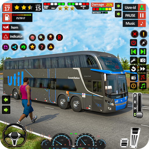 Coach bus driving bus game 3d