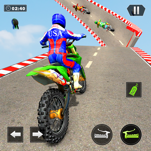 Dirtbike Rennen Mega-Rampe