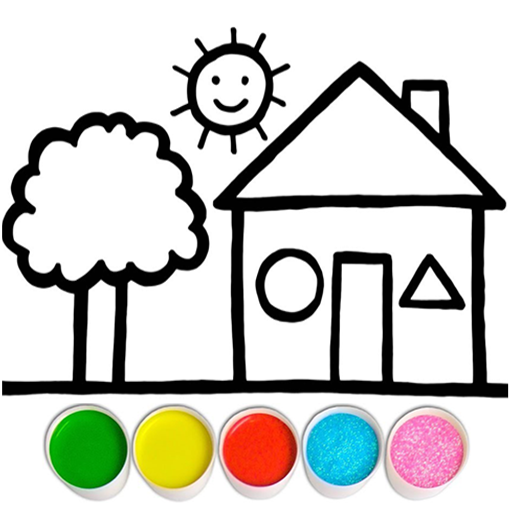 Casa para colorear para niñas