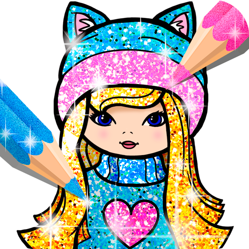 Colorir Glitter Jogo de Menina