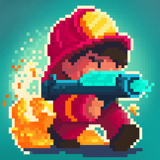 Feuerwehrmann - Pixel-Shooter