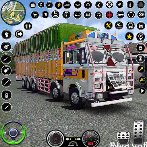 Indian truk log angkutan sim