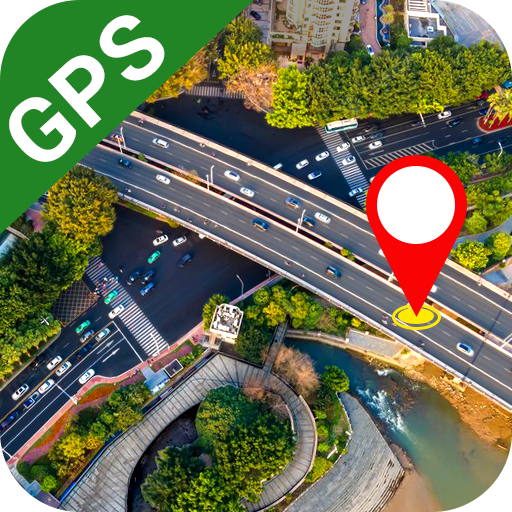 Kaart en gps-navigatieroute