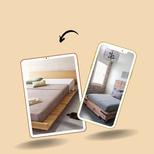 Tempat tidur ukiran kayu