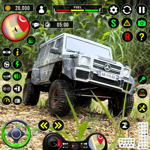 trò chơi xe jeep bùn offroad