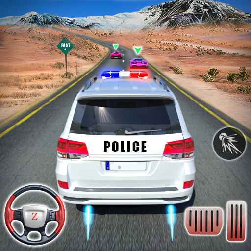 警察 追 在 高速公路 交通 模拟器