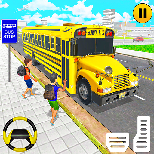 School Bus City School Driver.