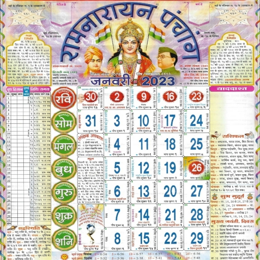 Hindi Panchang Calender 2025