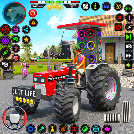 Juego de tractor indio real 3d