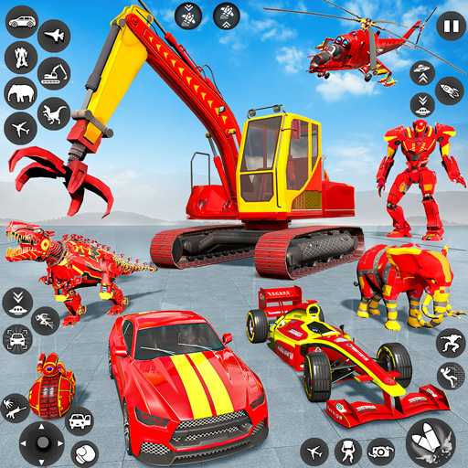 Juego de coche robot excavador