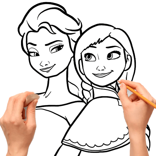 How to draw princess Elsa