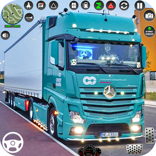 貨物トラックを運転するユーロトラック : トラック シミュレ
