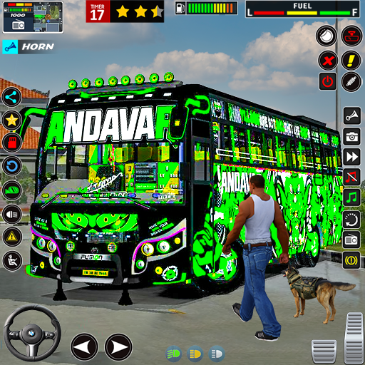 Simulator bus mengemudi 3d