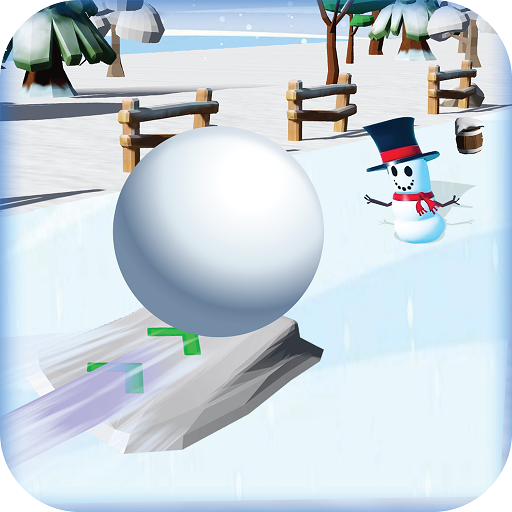 Juego rodar correr bola nieve