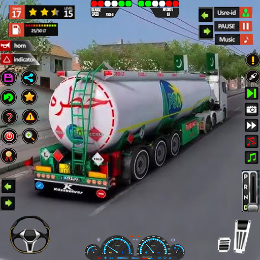 bergauf Öl Tanker Fahren 3D