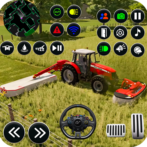 prawdziwy traktor jadący 3d