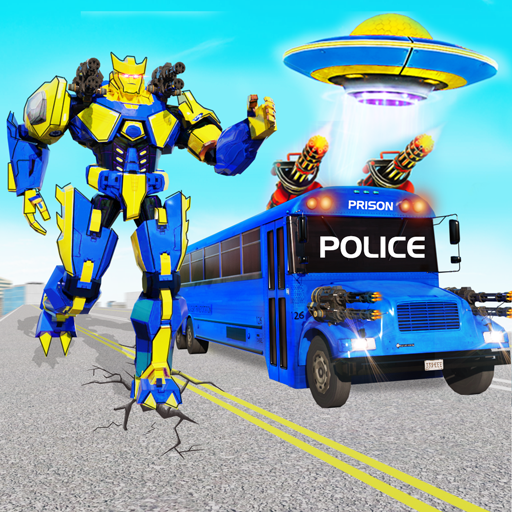 bus polisi Robot Car Game