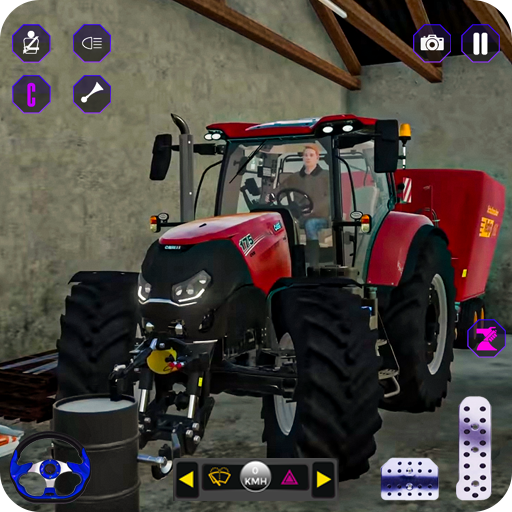 pertanian traktor sebenar 3d