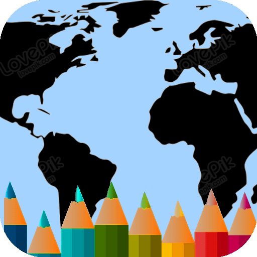 World Map Coloring Book