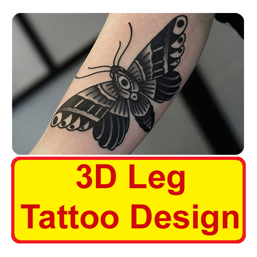 3d Leg Tattoo Design