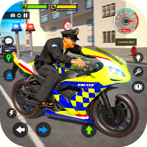 Jogo de bicicleta policial