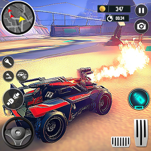 menembak game perang mobil